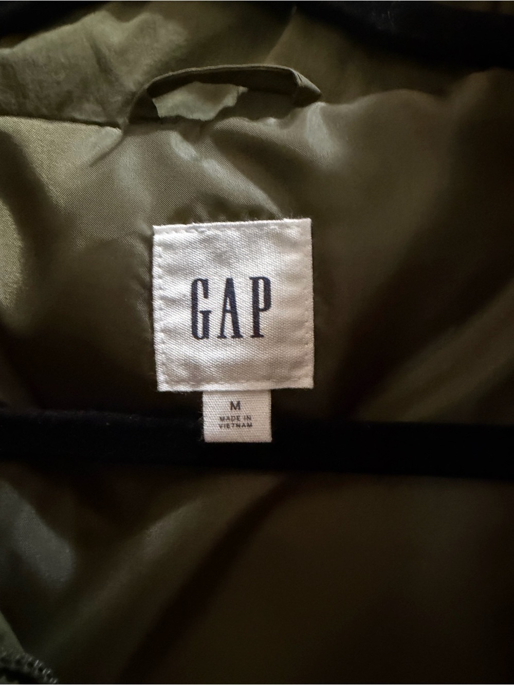 GAP Relaxed Olive Green Puffer Jacket Sz M NWT - Picture 5 of 5